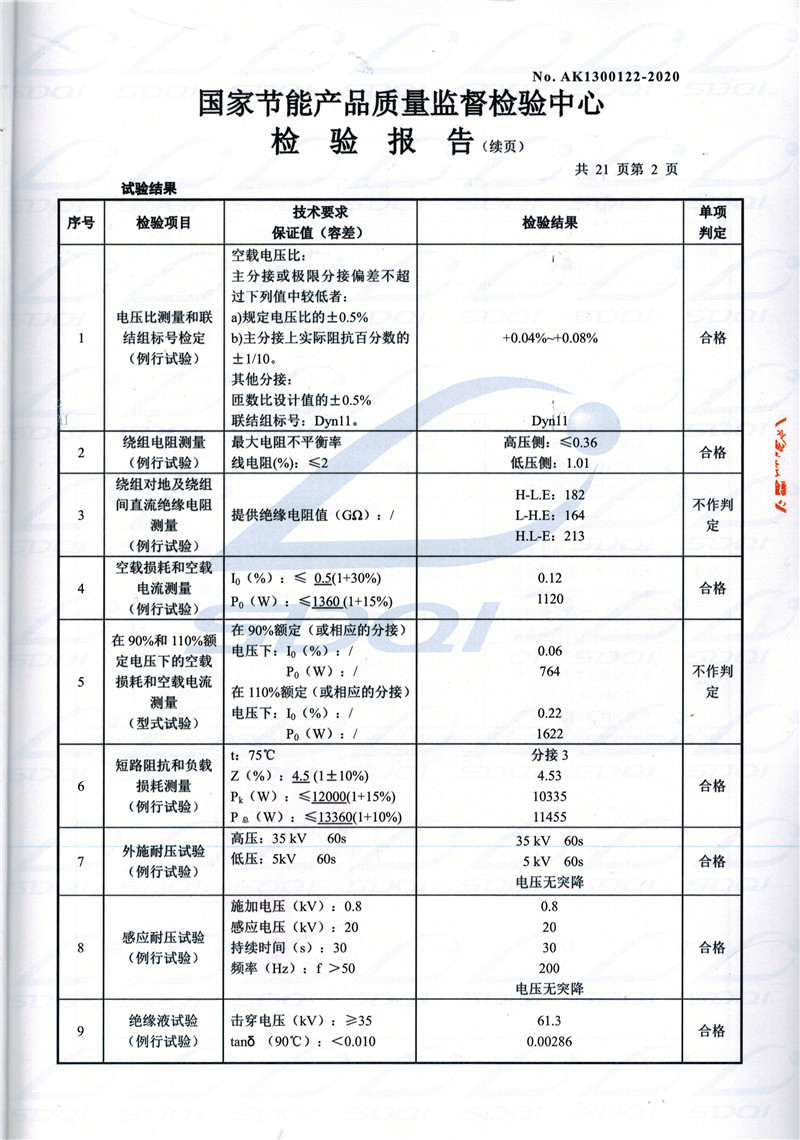 高低压试验报告-S11-1250望谟望谟望谟油浸式变压器-2.jpg